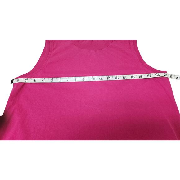 Hanes Her Way Fuchsia Sleeveless 100 % Cotton Mock Turtleneck Womens Size Medium - Picture 4 of 7